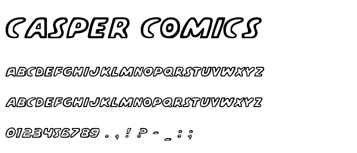 Casper Comics font